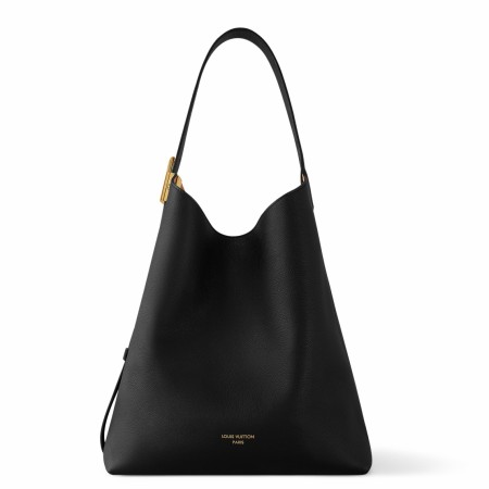 Louis Vuitton Low Key Hobo MM Bag in Black Leather M24856