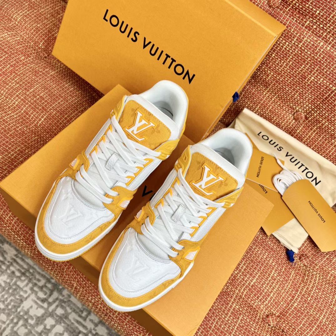 Louis Vuitton Trainer Monogram Demin Yellow