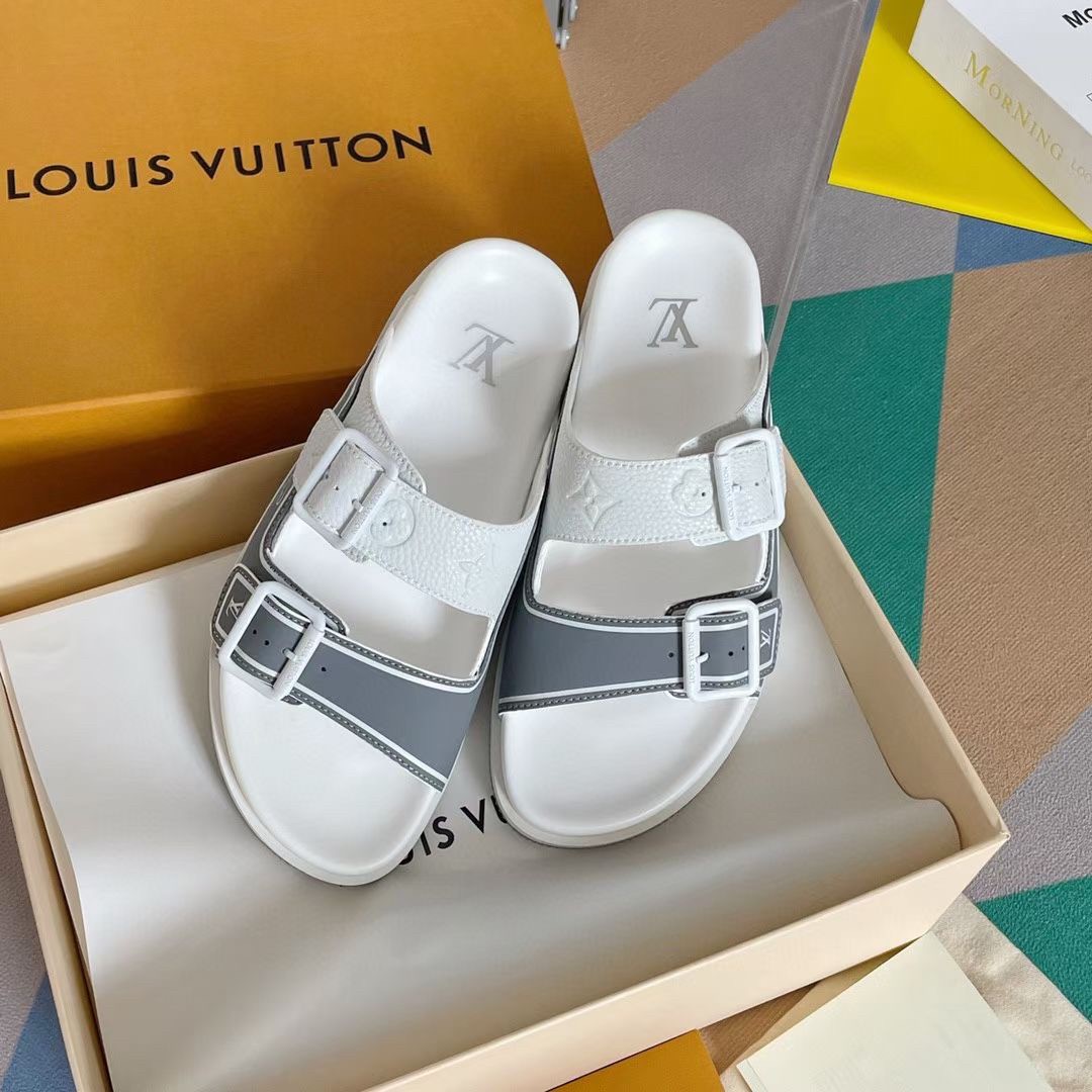 Louis Vuitton 2021 LV Trainer Mule Slides - White Sandals, Shoes -  LOU713061