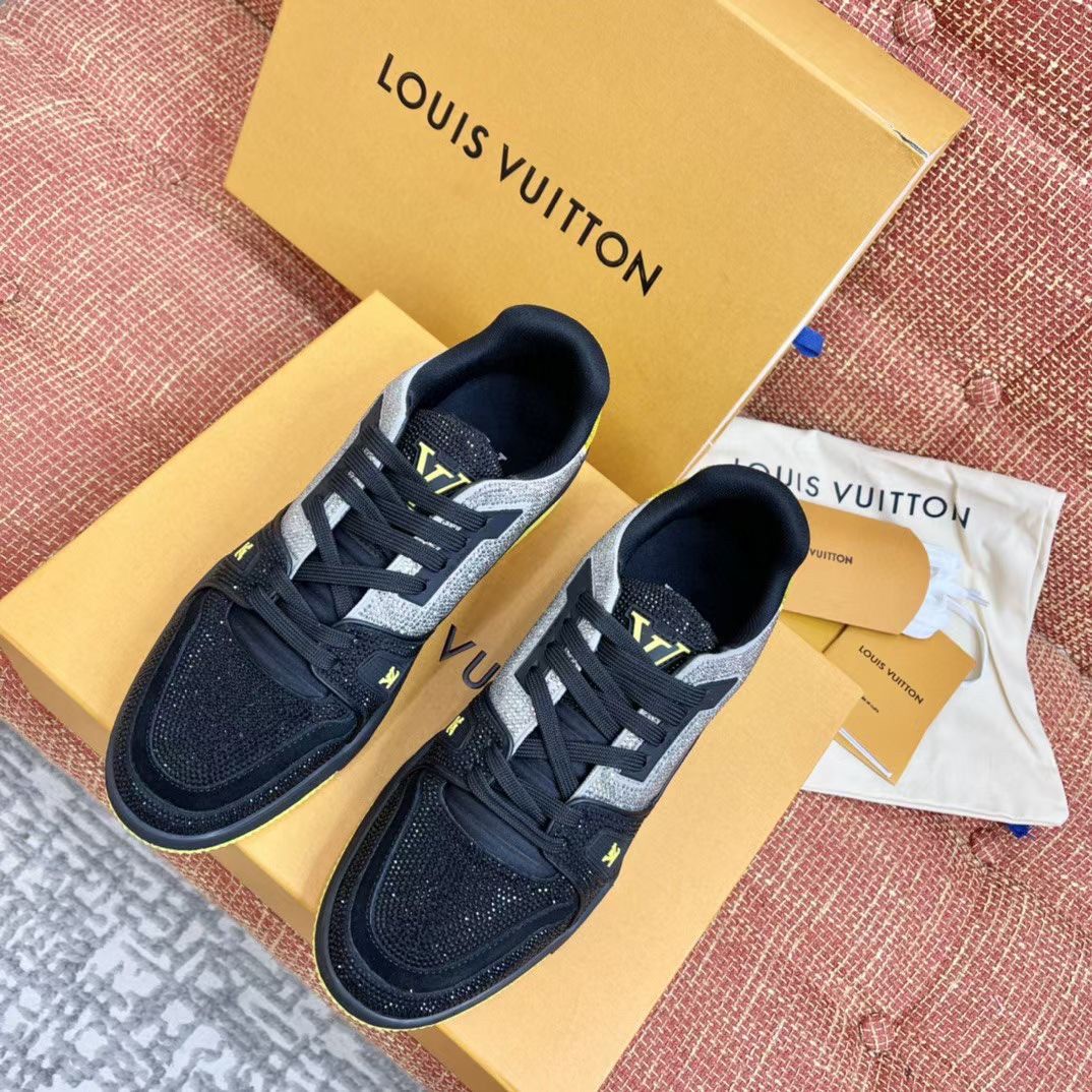 Louis Vuitton Black Crystal 'LV Skate' Sneakers