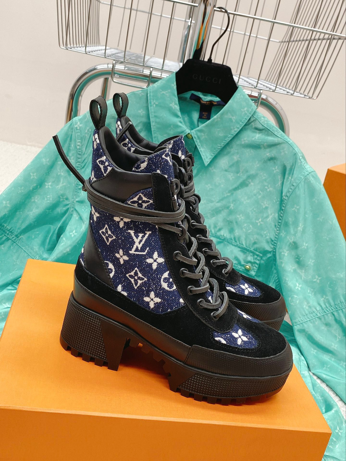 Replica Louis Vuitton LV Trainer Sneakers In Yellow Denim with Mesh in 2023