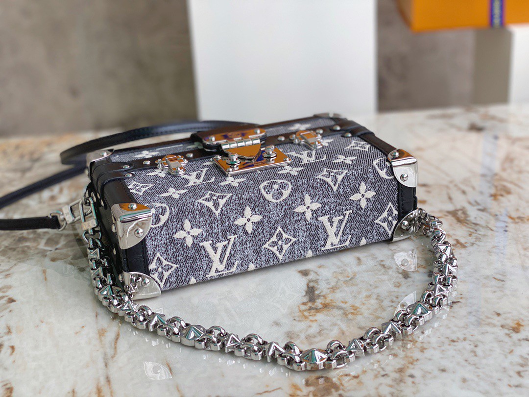 Louis Vuitton Petite Malle Handbag Monogram Vernis