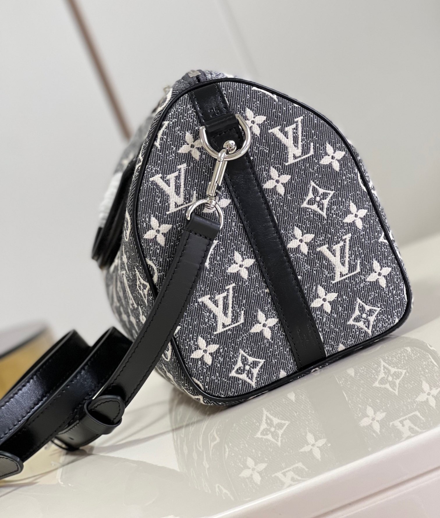 Louis Vuitton, Bags, Sold Louis Vuitton Denim Speedy Bandouliere 3