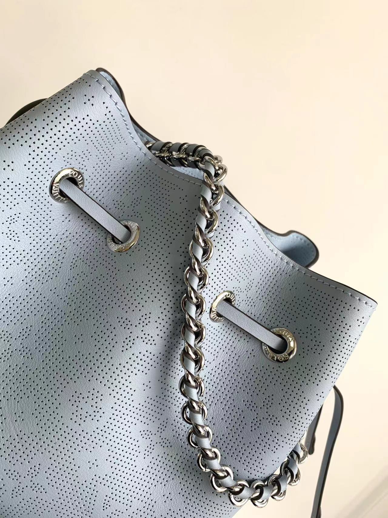 Louis Vuitton Bella Bucket Bag Black in Perforated Calf Leather with  Silver-tone - US