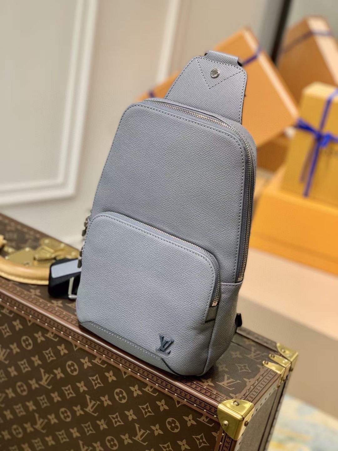 Louis Vuitton Avenue Backpack Black Taiga