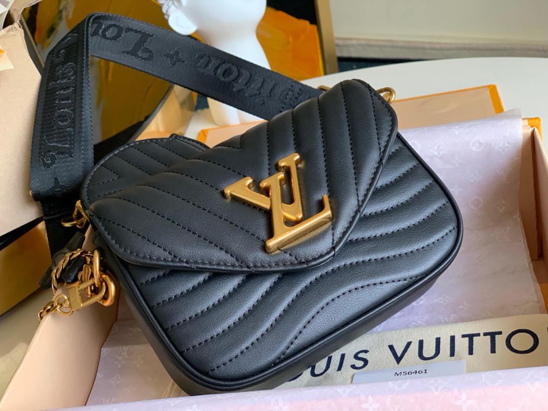 Louis Vuitton M56461 Louis Vuitton New Wave Multi-Pochette, Black, One Size