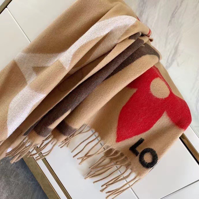 Louis Vuitton The Ultimate Fur Scarf Brown Cashmere