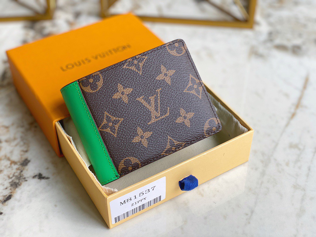 Louis Vuitton Multiple Wallet Monogram Macassar Minty Green in