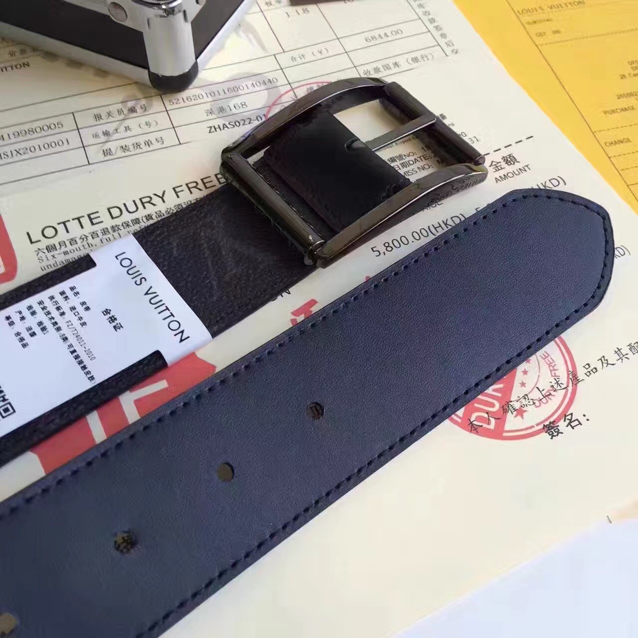Replica Louis Vuitton Reverso 40mm Belt In Monogram Eclipse Canvas M9044N