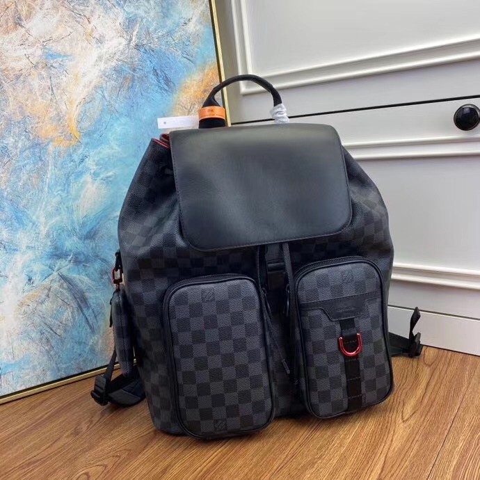 LV LOUIS VUITTON Utility Damier Graphite Backpack, New Authentic w/ paper  bag