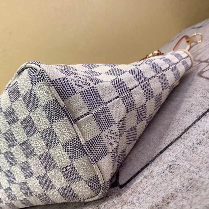Louis Vuitton Bag Women Damier Azur Neverfull Pm Handbag Tote N41362