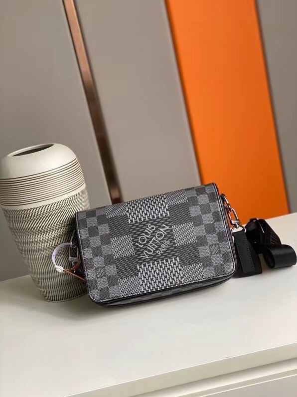 Louis Vuitton N50013 LV Studio Messenger Bag in Gray Damier Graphite 3D  coated canvas Replica sale online ,buy fake bag