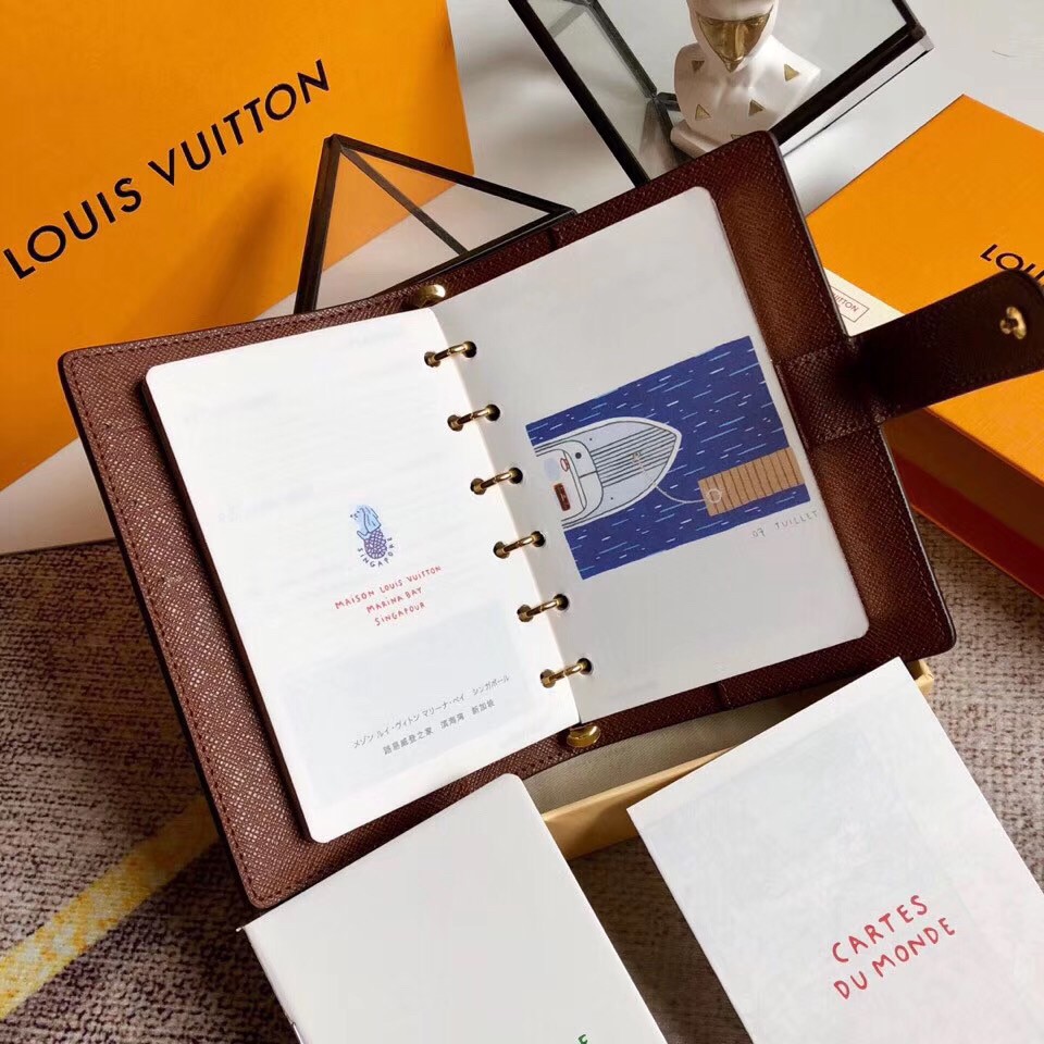 Louis Vuitton Monogram Canvas Small Ring Agenda PM Cover Louis