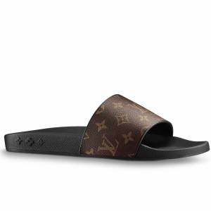 Replica Louis Vuitton LV Trainer Mules In Brown Suede Leather
