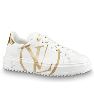 Replica Louis Vuitton LV Trainer Sneakers In Rose Leather