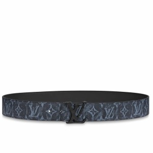 Louis Vuitton LV Shape Taurillon Shadow 40MM Reversible Belt in