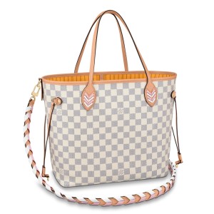 Louis Vuitton Damier Azur Neverfull GM with Pink Lining N41604