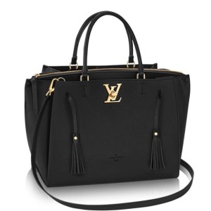 Louis Vuitton Lockmeto Tote Bag In Black Leather M54569
