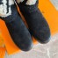 Louis Vuitton Snowdrop Flat Ankle Boots In Black Suede with Shearling